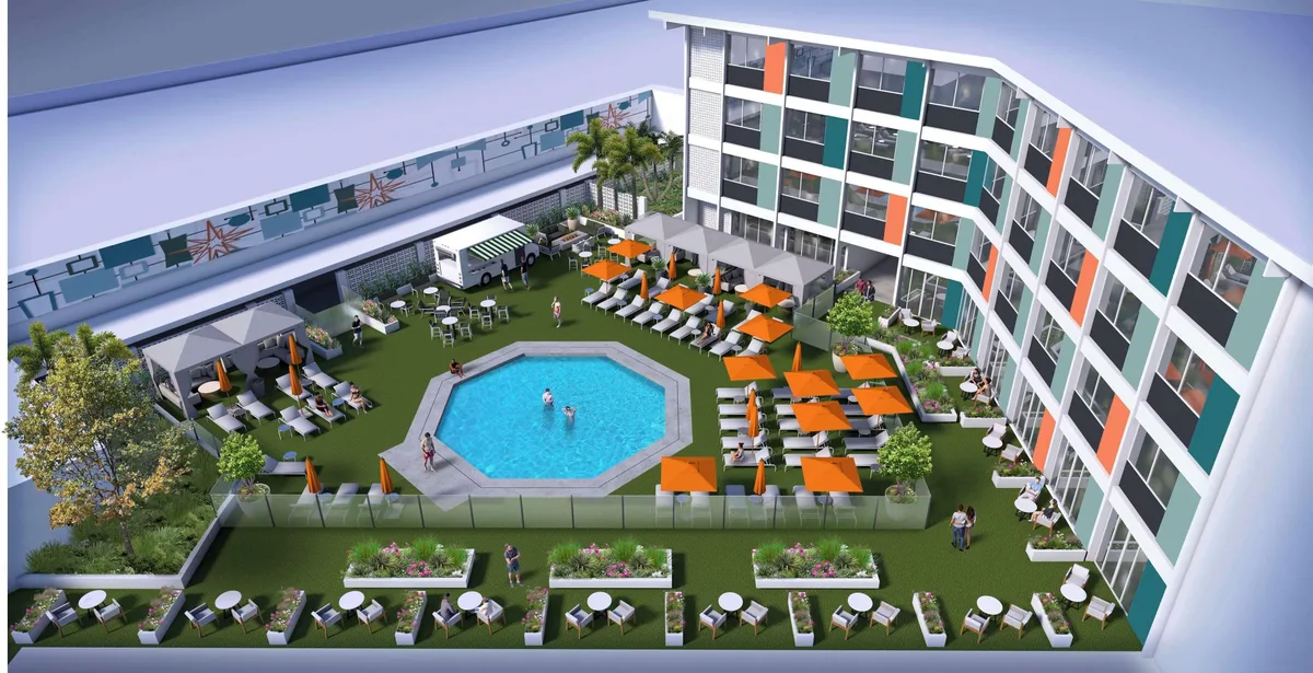 The Beverly Hilton Aqua Star Pool Beverly Hills
