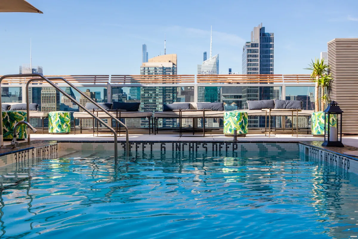 Somewhere Nowhere rooftop pool at Renaissance Chelsea